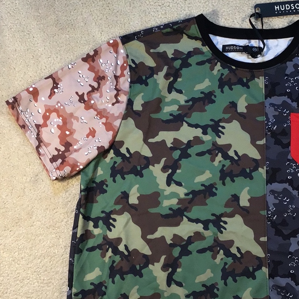NWT Hudson’s Outerwear camo with delightful patched sections. - Picture 3 of 6